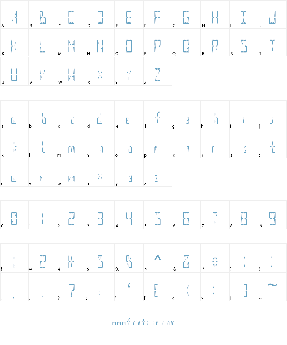 Supernova Display Font Character